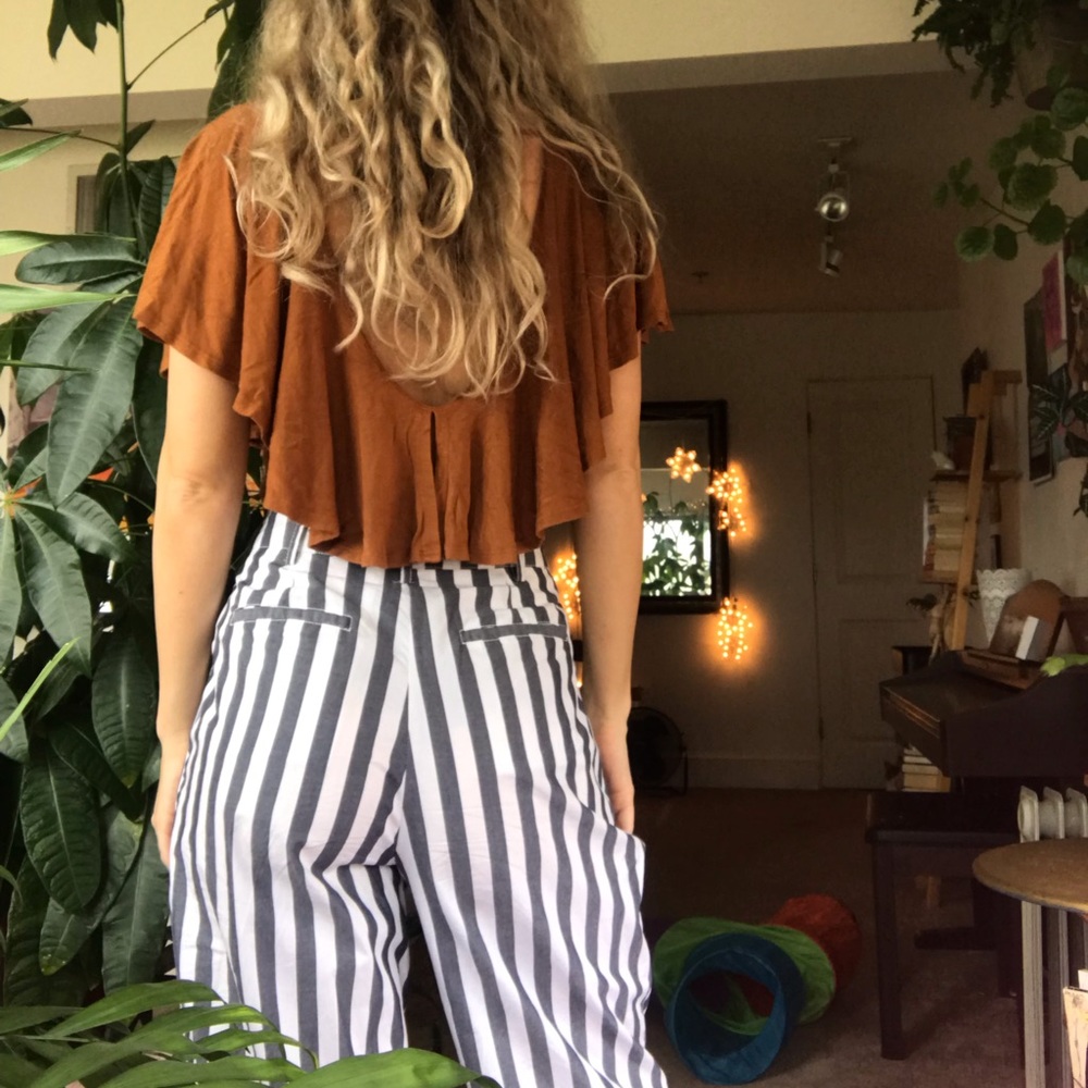 Rust Ruffle Blouse - image 2